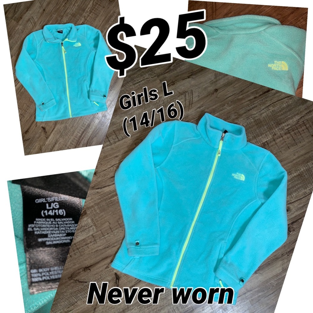 Light blue girls North Face - NWOT